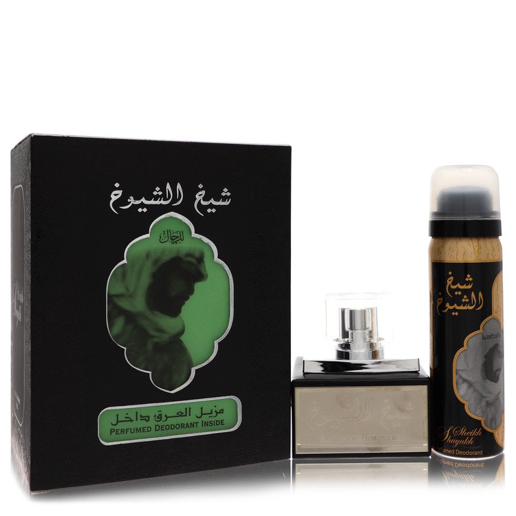Lattfa Sheikh Al Shuyukh Eau De Parfum Spray With 1.7 oz Deodorant Spray By Lattafa